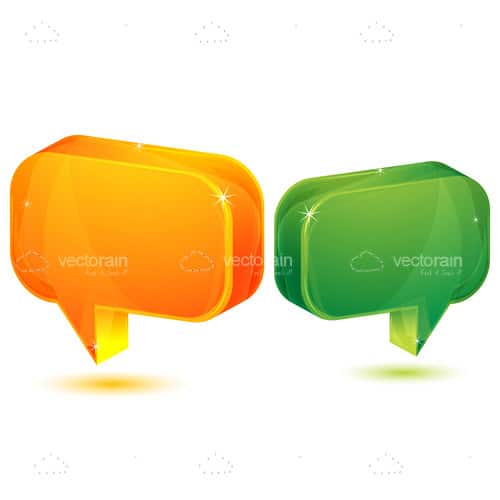 Orange and Green Dialogue Bubbles